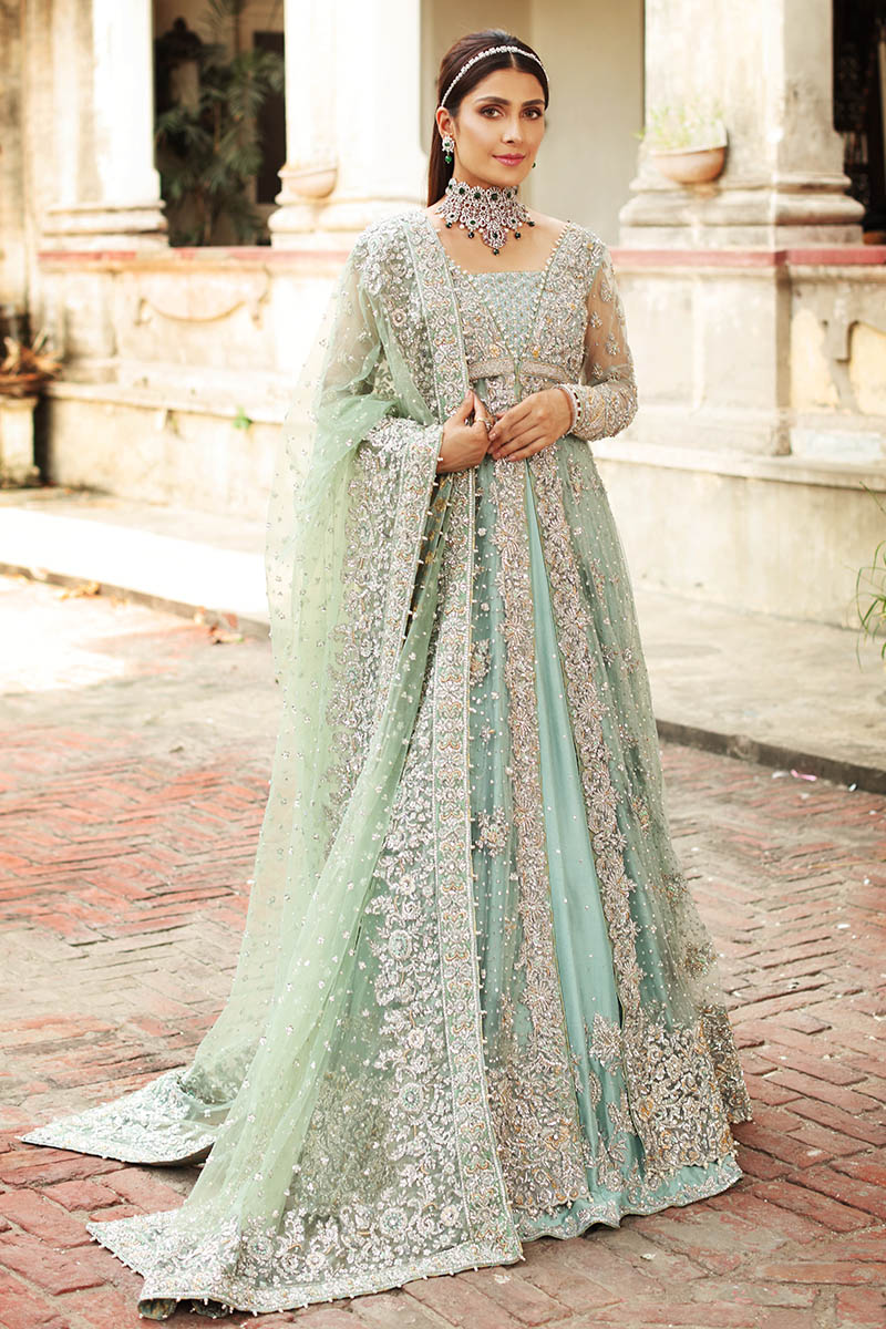 Mint green 2024 asian wedding dress